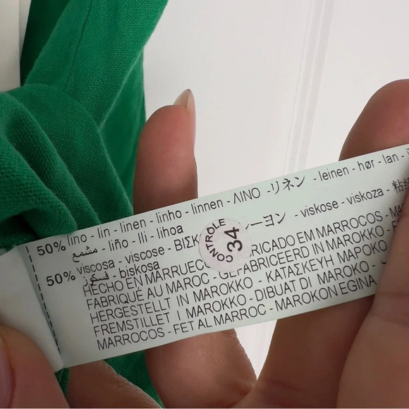 Zara linen blend mini  skirt size M - Picture 7 of 8